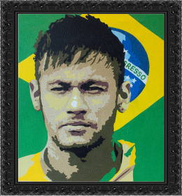 Schilderij Jan Meijer - Neymar Brazilië