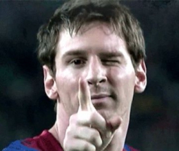 Messi knipoog