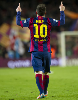 Messi vingers omhoog